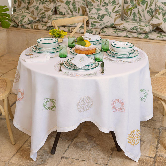 "LUMINARIA BIANCA"tablecloth
