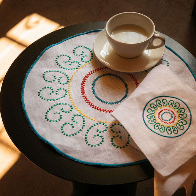 "LUMINARIA BIANCA"placemat<br> (SET OF 2 UNDERPLATES)