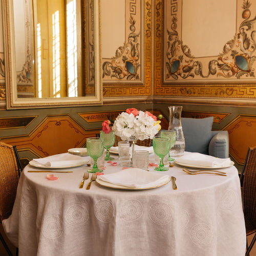 "LUMINARIA BIANCA"tablecloth